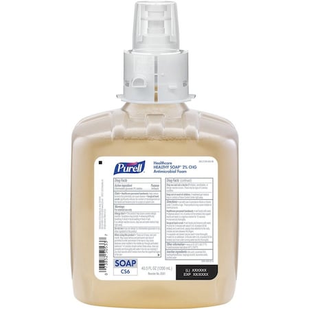 Purell Soap, Foam, Antimicrobial, CS6 Dispenser, 1250ml, BN, PK 2 GOJ658102